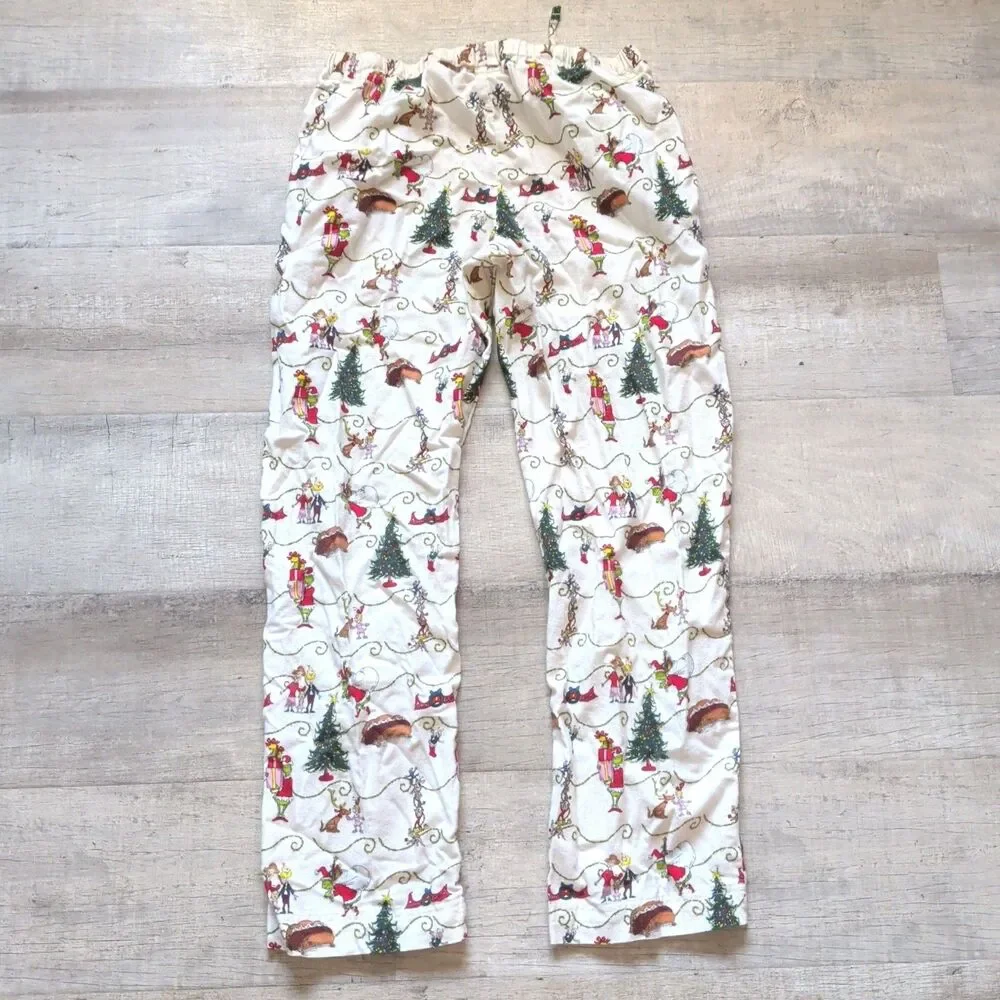 Hanna Andersson The Grinch Organic Cotton Adult Pajama Pants Christmas Holiday S
